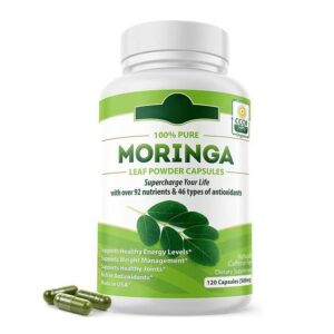 Organic MORINGA Capsules, Extract From Pure Moringa Leaf | 500mg Caps. (5)
